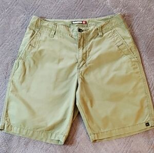Quiksilver Green Textured Shorts 8" Inseam